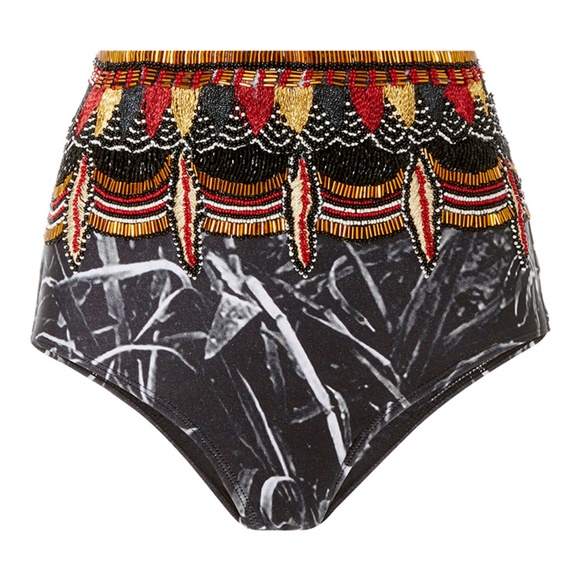 NWT Agua De Coco High Waist Beaded Bikini Bottoms - Picture 4 of 7